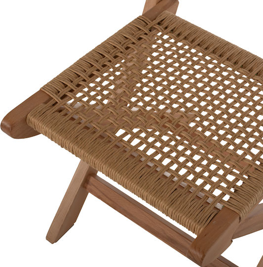 Foldable Kitchen Wooden Chair Brown 47x58x82cm