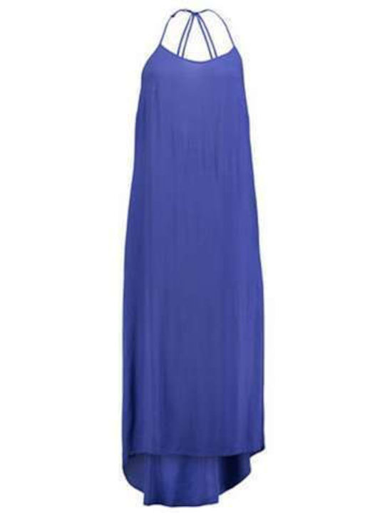Ruffle Sommer Midi Damenkleid Ultra Marine