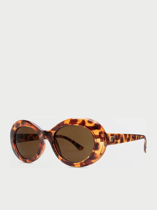 Volcom Women's Sunglasses with Brown Tartaruga Plastic Frame and Brown Lens VE03201403