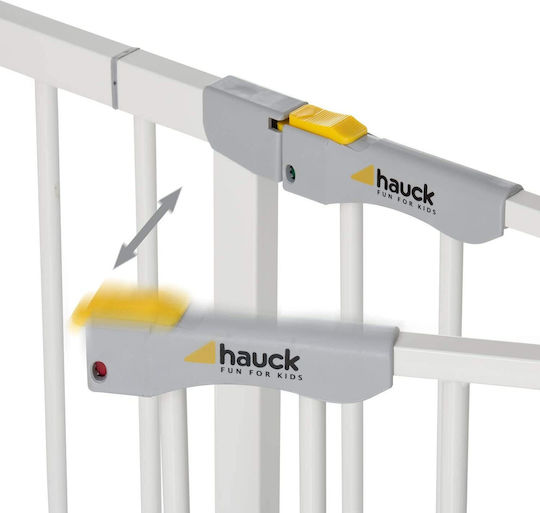 Hauck Autoclose'n Stop Pliabil Ușă de siguranță Montaj simplu din Metal în Culoare Alb 1buc