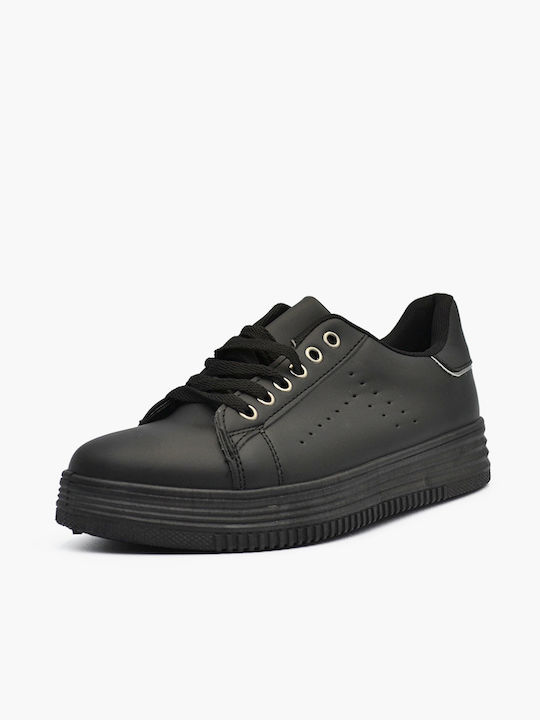 Plato Femei Flatforms Sneakers Negre