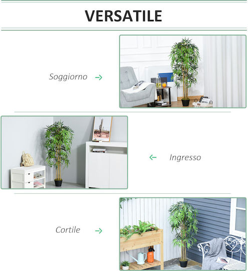 Künstlicher Baum für den Außenbereich Bamboo Grün 150cm Outsunny