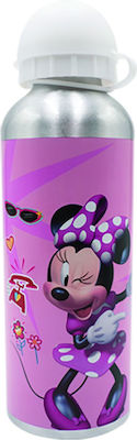 Justnote Minnie Kids Water Bottle Minnie Aluminium Pink 500ml