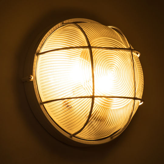 GloboStar Boatlight Wall-Mounted Bulkhead Outdoor E27 IP65 24x24x11cm