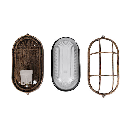 GloboStar BOATLIGHT Επιτοίχια Χελώνα Εξωτερική E27 IP65 21x10.4x9εκ.