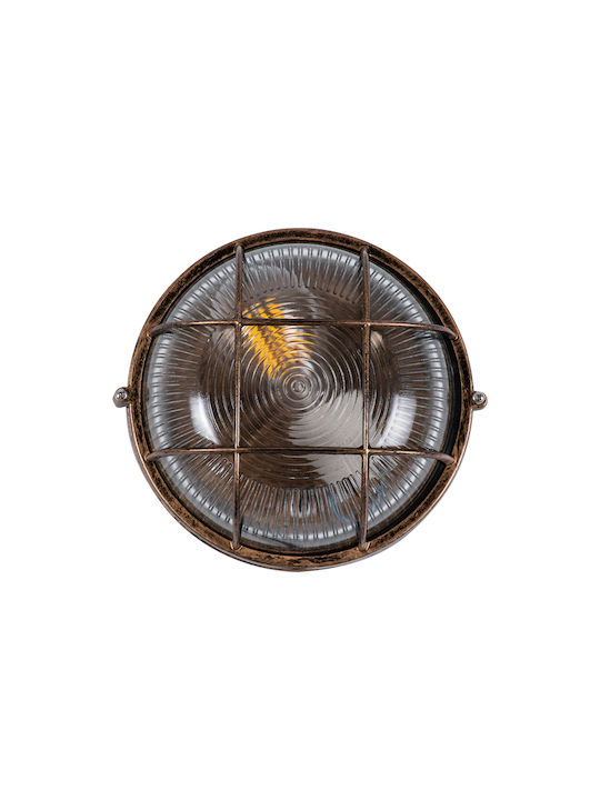 GloboStar Boatlight Wall-Mounted Outdoor Turtle Light E27 IP65 17.5x17.5x9εκ.