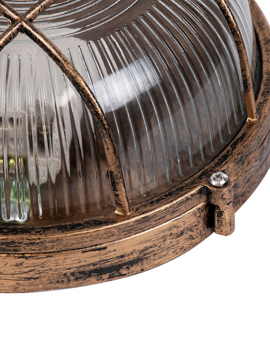 GloboStar Boatlight Wall-Mounted Outdoor Turtle Light E27 IP65 17.5x17.5x9εκ.