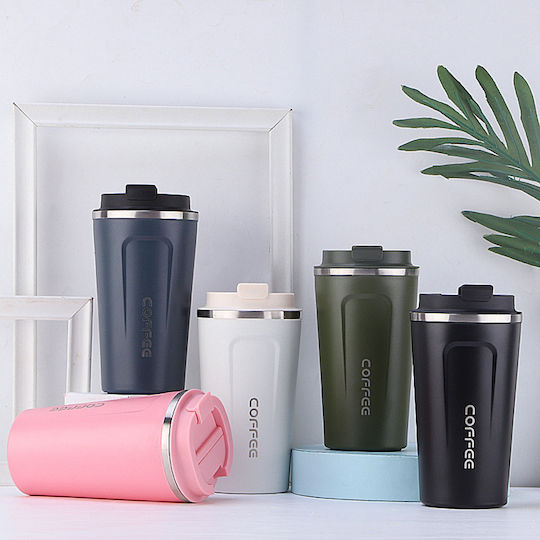 Techsuit Glass Thermos Stainless Steel 380ml Green