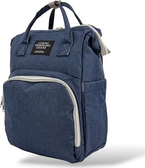 Playbags Τσάντα-Αλλαξιέρα Πλάτης Navy Μπλε 26x16x38εκ.
