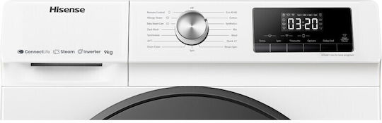 Hisense Πλυντήριο Ρούχων 9kg 1400 Στροφών WFQA9014EVJMW