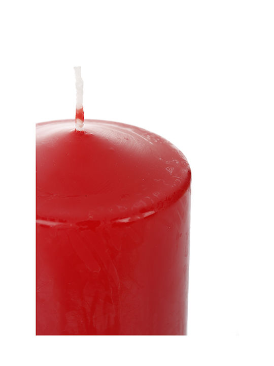 Candle Cylindrical 0x7.5x10cm Red OEM