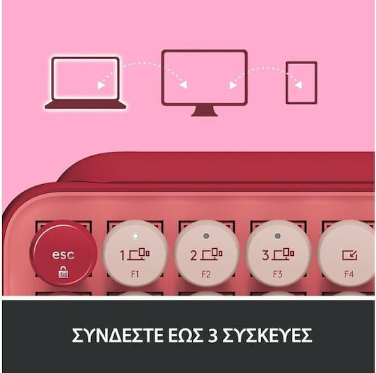 Logitech POP Emoji Wireless Bluetooth Keyboard Only English US Heartbreaker
