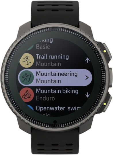Suunto Vertical Solar Titanium 49mm Waterproof Smartwatch with Heart Rate Monitor (Black)