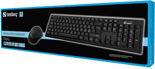 Sandberg DesktopSet Ice Fără fir Set tastatură și mouse Engleză US
