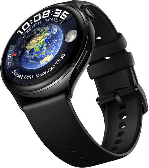 Huawei Watch 4 Stainless Steel 46mm Waterproof with eSIM and Heart Rate Monitor (Black)