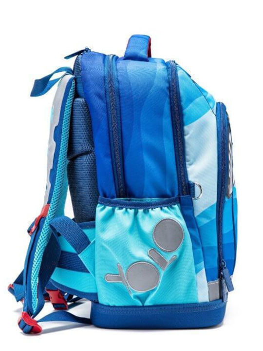 Yolo Shark School Bag Backpack Elementary, Elementary in Blue color 25lt