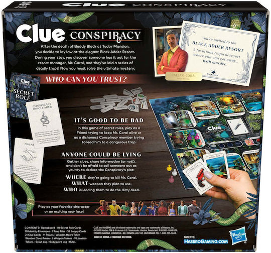 Επιτραπέζιο Παιχνίδι Clue Conspiracy για 4-10 Παίκτες 14+ Ετών Hasbro