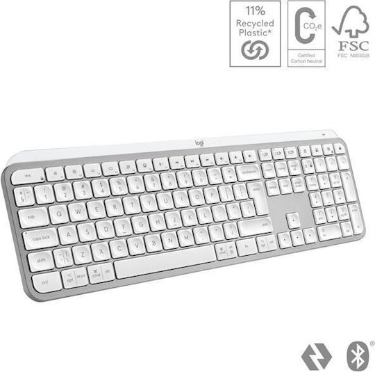 Logitech MX Keys S Wireless Bluetooth Keyboard Only International English Pale Grey