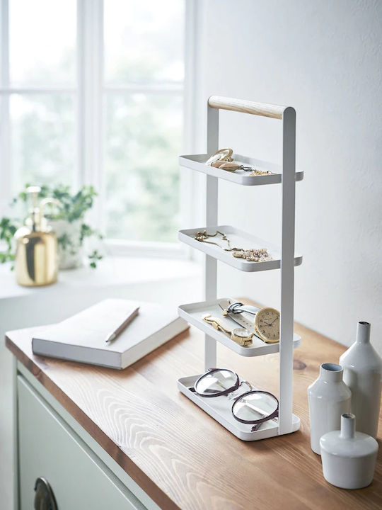 Yamazaki Tosca Stand Pentru Bijuterii Metalic Alb 16.5x7x33cm