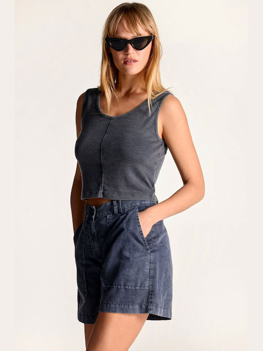 Dirty Laundry Women's Summer Crop Top Sleeveless Gray