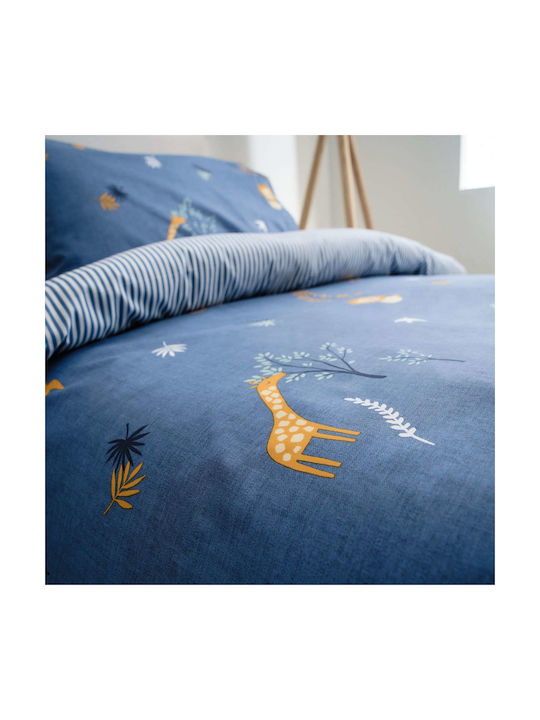 Vesta Home Σετ Σεντόνια Μονά Βαμβακερά Max Μπλε 170x260cm 3τμχ