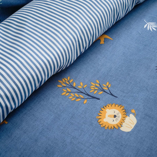 Vesta Home Set Cearceafuri Single Din Bumbac Max Albastre 170x260cm 3 Bucăți