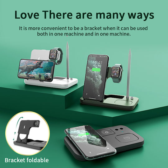 Techsuit Wireless Charger (Qi Pad) 15W Blacks (D22)