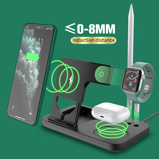 Techsuit Wireless Charger (Qi Pad) 15W Blacks (D22)
