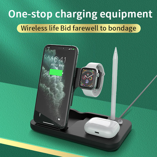Techsuit Wireless Charger (Qi Pad) 15W Blacks (D22)