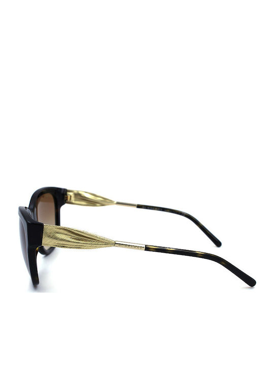Burberry Women's Sunglasses with Brown Tartaruga Plastic Frame and Brown Gradient Lens B4203 300213