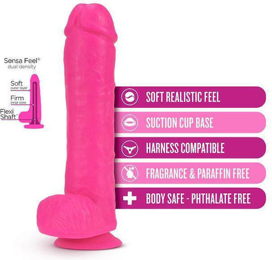 Blush Neo Realistisches Dildo mit Hoden und Saugnapf Rosa 28cm