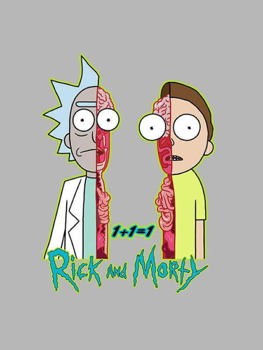 Takeposition T-shirt Rick And Morty σε Γκρι χρώμα