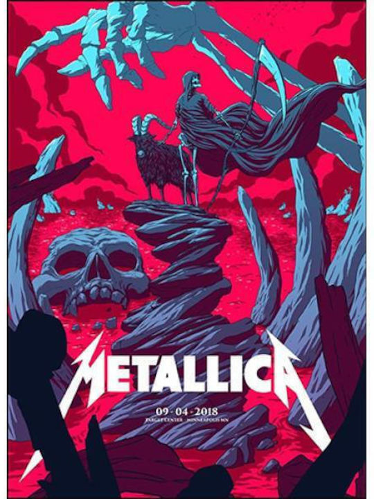 Takeposition Φούτερ Ζακέτα με Κουκούλα Metallica Z-cool σε Λευκό χρώμα