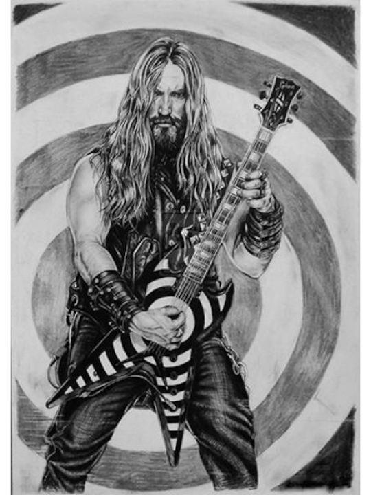 Takeposition Φούτερ με Κουκούλα Slipknot H-cool Zakk Wylde σε Μαύρο χρώμα