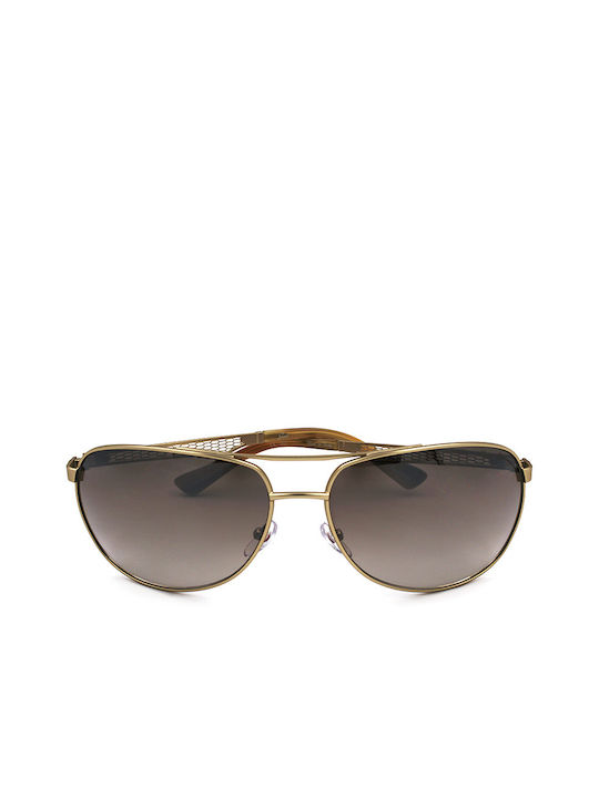 Tonino Lamborghini Sunglasses with Gold Metal Frame and Brown Gradient Lens TL604 02