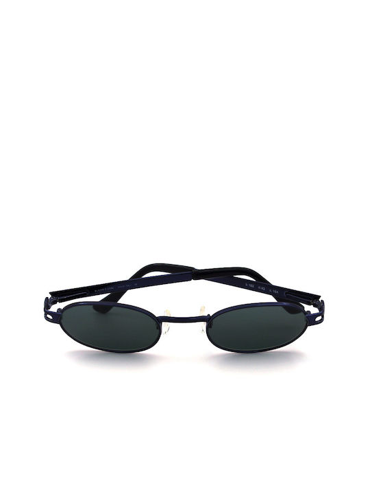 Babylon Sunglasses with Blue Metal Frame and Blue Lens B182 C164