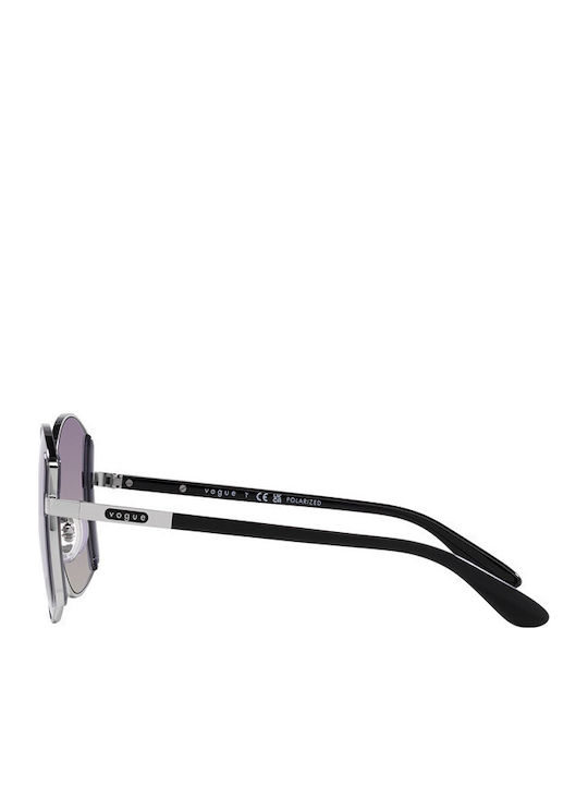 Vogue Women's Sunglasses with Silver Metal Frame and Purple Gradient Lens VO4267S 323/8J