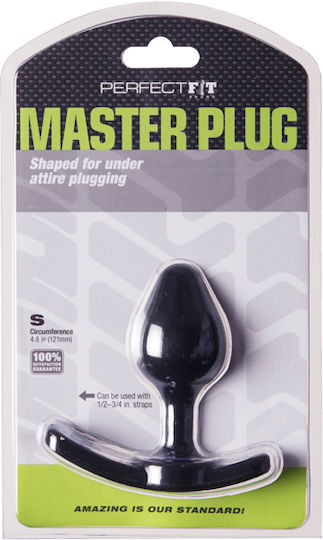 Perfect Fit Brand Strap On Butt Plug Small Анална тапа Small Черна