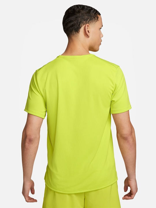 Nike UV Miler Herren Sport T-Shirt Kurzarm Dri-Fit Grün