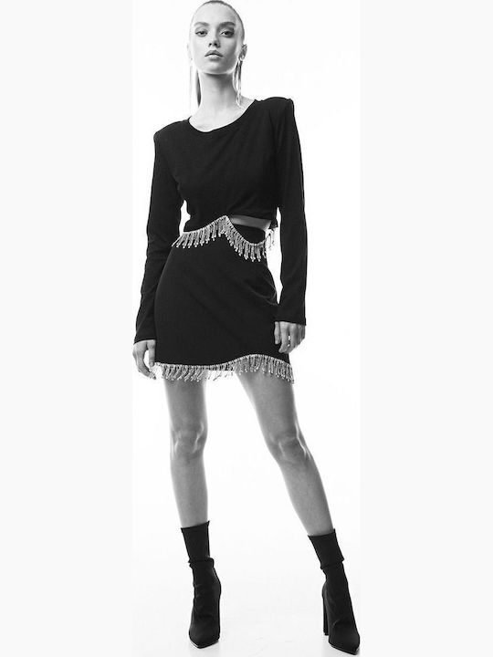 High-waisted Mini Skirt Black
