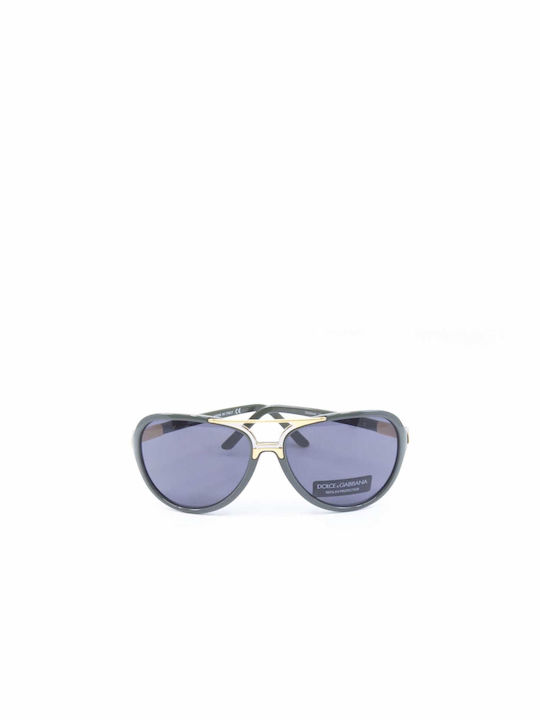 Dolce & Gabbana Men's Sunglasses with Grey Horn-Rimmed Frame and Grey Lenses DG6044 79587