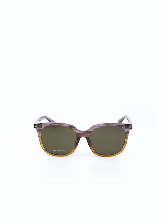 Givenchy Women's Sunglasses with Multicolour Plastic Frame and Green Lens GV7085S FF670