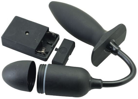 Toyz4lovers Πρωκτική Σφήνα με Δυνατότητα Ασύρματης Λειτουργίας και Δόνηση Μαύρη