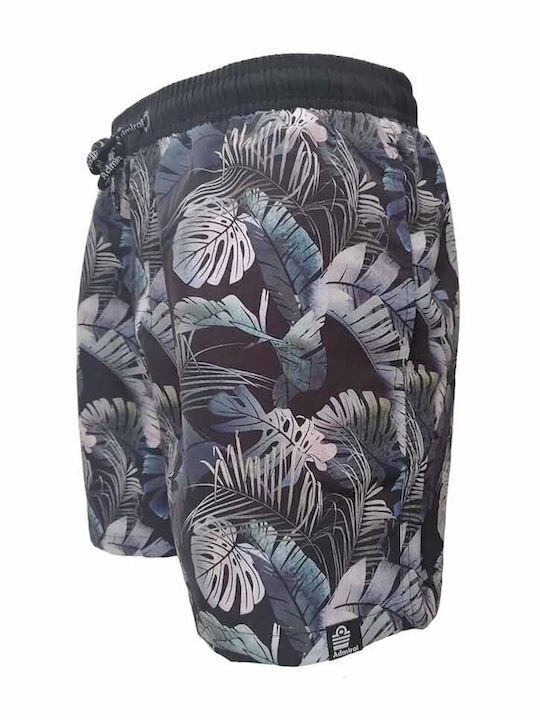 Admiral Herren Badebekleidung Shorts Schwarz Blumen