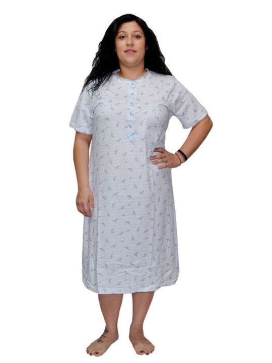 Nightgown Karelpiu long SOMON & GALAZIO 4011 Light blue