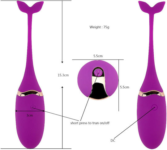Kinksters Δονητής Egg με Απομακρυσμένο Έλεγχο Μωβ