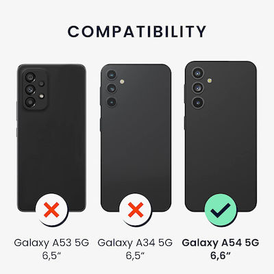 KWmobile 5G Umschlag Rückseite Silikon Blau (Galaxy A54) 60795.228