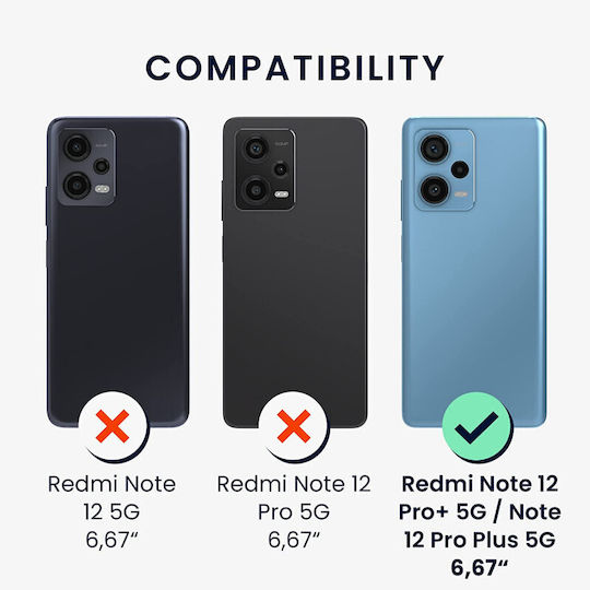 KWmobile Design Travel Back Cover Silicon cu Curea Negru (Redmi Note 12 Pro+)