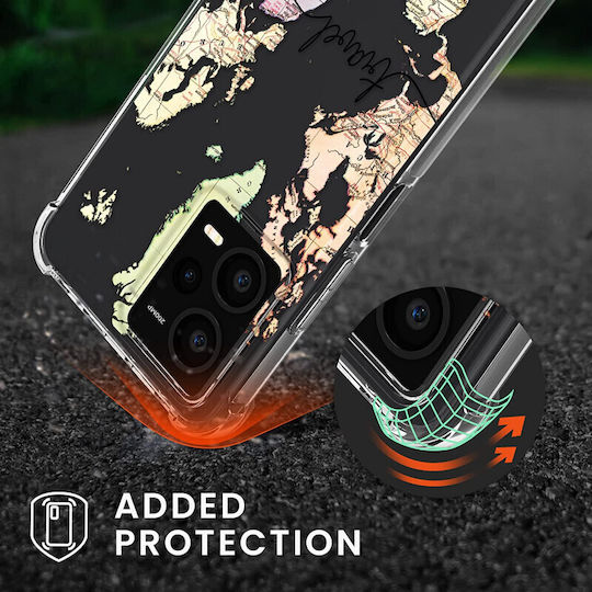 KWmobile Design Travel Back Cover Silicon cu Curea Negru (Redmi Note 12 Pro+)