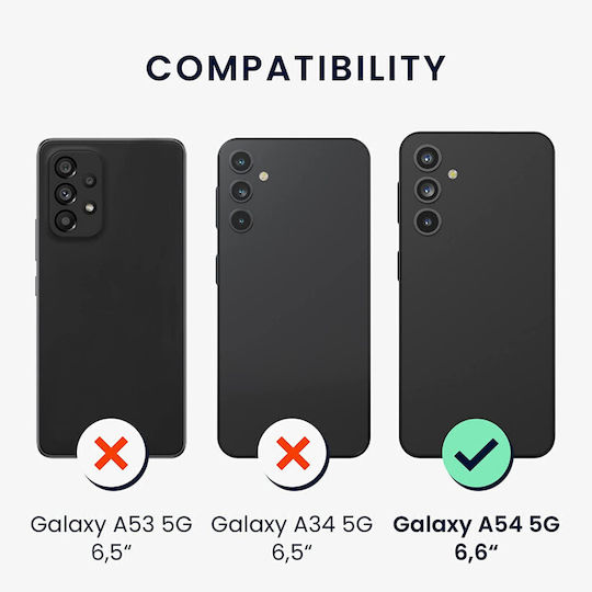 KWmobile 5G Umschlag Rückseite Hölzern Rot (Galaxy A54)